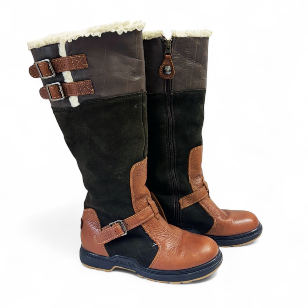 Pajar Canada women's tall winter boots,brown leather upper, shearling Size 7/7.5